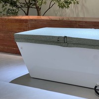 Vente directe d'usine Bain de glace en acrylique Baignoire plongeante froide autoportante pour intérieur extérieur avec lumière LED