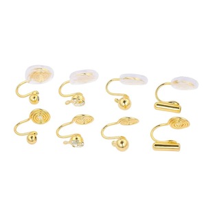 Boucles d'oreilles à clipser en alliage de zinc, forme de boule, strass en cristal, accessoires de bijoux unisexes à la mode pour oreilles non percées - Product Image 4