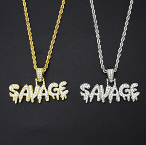 Factory Wholesale Custom Personalization Stainless Steel Gold Plated Creative Design Promotional Handmade Hip-hop Necklace