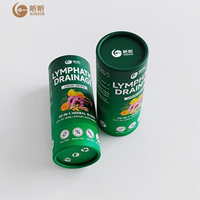 Tube en papier cylindrique recyclable de qualité alimentaire, personnalisé et écologique, pour l'emballage de compléments alimentaires, de vitamines et d'aliments fonctionnels