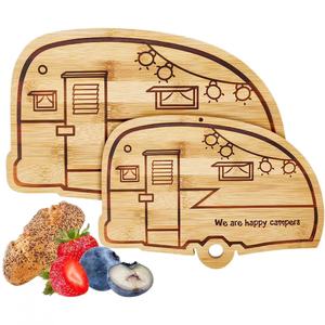 Tabla de cortar de bambú con forma personalizada, grabada con láser, multifuncional, soporte para ollas, decoración de pared para uso doméstico. - Product Image 3