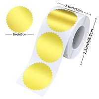Autocollants adhésifs imprimés rotatifs 50 mm multicolores à six couleurs, les plus vendus, en stock, spécifiquement pour l'exportation transfrontalière