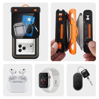 Casing Ponsel Tahan Air Universal IPX8 Ramah Lingkungan TPU Segel Ganda Kantong Kedap Air dengan Tali Gantungan untuk Berenang Menyelam