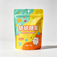 Sachet refermable personnalisé de qualité alimentaire, matériau sûr, sac scellé pour collations d'enfants, aliments comestibles, emballage formel