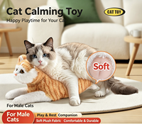 Peluche apaisante pour chat mâle, version silencieuse et sonore, poupée réaliste compagnon pour chat, soulagement de l'anxiété pendant la période de chaleur