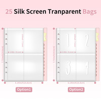 Vente en gros de 100 enveloppes pour l'épargne et le défi des accessoires de reliure Enveloppe transparente avec quatre pochettes numérotées Design Tracker