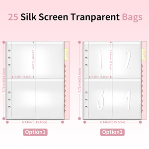 Vente en gros de 100 enveloppes pour l'épargne et le défi des accessoires de reliure Enveloppe transparente avec quatre pochettes numérotées Design Tracker - Product Image 6
