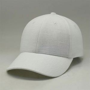 Casquette de baseball structurée en lin à 6 panneaux avec logo personnalisé, respirante en chanvre, fermeture arrière réglable avec sangle métallique, casquettes de baseball de créateur - Product Image 4