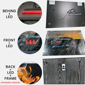Poster ô tô có đèn neon, tranh nghệ thuật LED acrylic, poster có đèn nền tùy chỉnh, quà tặng cho người đam mê xe hơi, chất lượng cao - Product Image 4