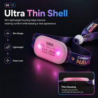 Pulsera Luminosa Inalámbrica con Control Remoto RF Longstargift, Sincronizada para Conciertos, Festivales y Eventos, con Logotipo Personalizado, LED