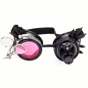 Gafas de Sol Steampunk Redondas Vintage para Hombre y Mujer, Gafas Góticas con Luz LED, Gafas Punk, Venta al Por Mayor de Fábrica a Precio Económico - Product Image 3
