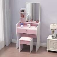 Chambre à coucher moderne Coiffeuse de maquillage simple Petite armoire de rangement Petit appartement Coiffeuse de style célébrité Internet