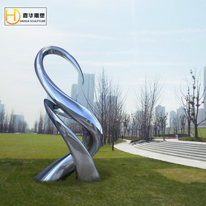 Escultura Abstracta de Acero Inoxidable Jiahua, Forma Irregular, Decoración Artística Hecha a Mano para Montar en el Suelo Exterior - Product Image 5