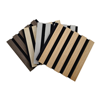 Panneau acoustique rainuré en placage de bois de qualité supérieure, MDF, fibre de polyester, écologique, certifié OEKO-TEX, 65 couleurs