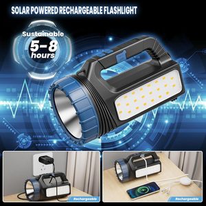 Linterna Solar Recargable de 8000LM, Luz de Emergencia Multifuncional Ultrabrillante para el Hogar, Senderismo al Aire Libre, Cortes de Energía, Camping - Product Image 2