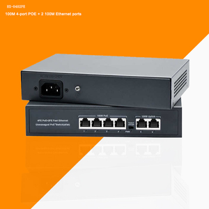 Commutateur réseau Gigabit non géré OEM ODM 4+2 ports 65W 10/100 Mbps PoE avec prise en charge VLAN pour caméras CCTV/IP - Product Image 2
