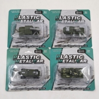Mini-voitures miniatures en métal à rétrofriction, ensemble de véhicules militaires, de course, de karting, de bus, de pompiers, de police et de camions d'ingénierie pour enfants, vente en gros