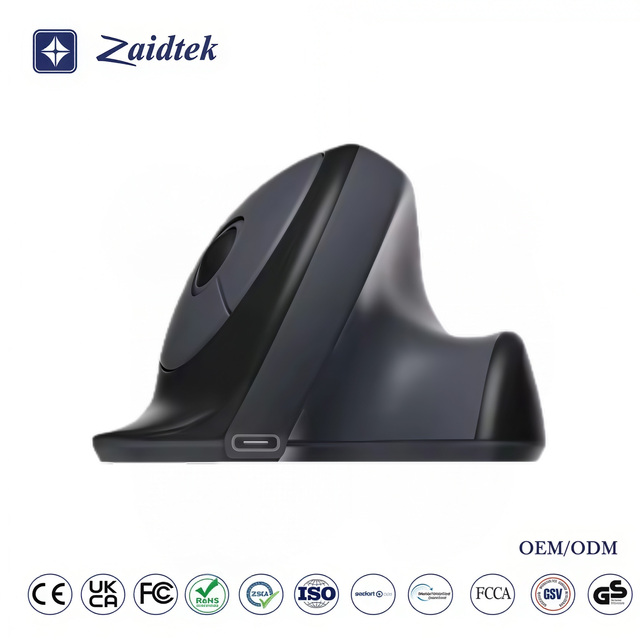 New Ergonomic Vertical Mouse USB/Type-C Dual-mode Wireless Office Hand-held Upright Rechargeable Silent Non-Backlit Keyboard