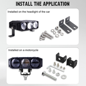 ไฟหน้ารถยนต์ Xenplus <span class=keywords><strong>รุ่น</strong></span><span class=keywords><strong>ล่าสุด</strong></span> LM23 160W LED แบบสองสี ไฟสปอร์ตไลท์ขนาดเล็ก ไฟตัดหมอก โปรเจคเตอร์สำหรับระบบไฟรถจักรยานยนต์ - Product Image 5