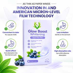 Película Oral Blanqueadora Glow Boost de Marca Privada con Vitamina C para una Piel más Clara, Película Oral Iluminadora de Arándanos - Product Image 2