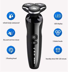 Afeitadora Eléctrica Rotativa 3 en 1 para Hombre, Recargable por USB, 1200mAh, Recortadora de Barba, Maquinilla de Afeitar para Bikini, Cuerpo y Rostro, Uso Doméstico - Product Image 2