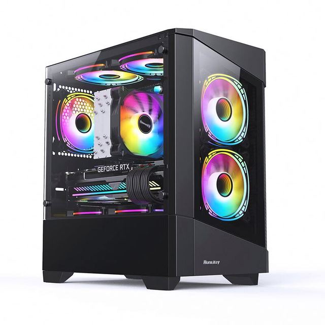 GX660 Desktop Computer E5 2673 V3 32GB 500G 1TB SSD RX550 4GB Twelve Core Win11 PC Desktop Computer Work Gaming Pc Gamer