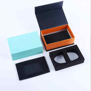 Caja de regalo de papel de cartón de primera calidad grande al por mayor de lujo negro con logotipo personalizado estampado de lámina dorada para extensiones de cabello de peluca - Product Image 5