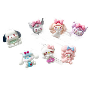 Bonitos accesorios de resina de dibujos animados, horquilla hecha a mano DIY ecológica y decoraciones de funda de teléfono para Navidad - Product Image 5