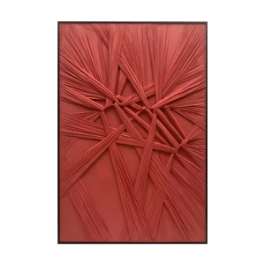 Abstract Handmade Mixed Materials <strong>Fiber</strong> Textured Wall Art Decoration Luxury 3D Fabric Artwork <strong>Painting</strong> for Hotel Wall Decor - Product Image 6