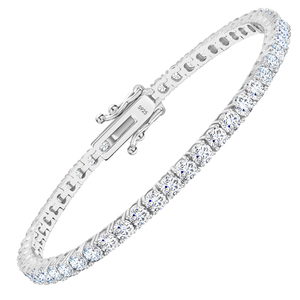 <span class=keywords><strong>Bracciale</strong></span> Tennis in Moissanite USA 3mm <span class=keywords><strong>Argento</strong></span> Sterling <span class=keywords><strong>925</strong></span> Placcato Oro 14K VVS Gioielli per Donne e Uomini Diamante Sintetico - Product Image 6