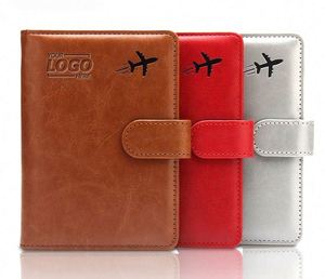 Cartera de Cuero con Bloqueo RFID y Logotipo Personalizado para Pasaporte - Accesorios de Viaje para Hombres y Mujeres - Product Image 1