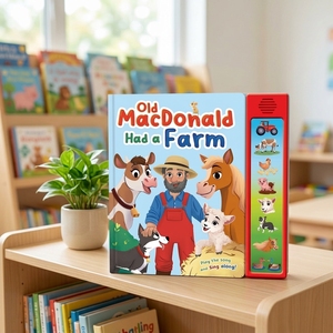Livre sonore personnalisé sur les animaux de la ferme OEM ODM, livre musical à boutons-poussoirs pour enfants, livre de comptes-rendus audio pour la maternelle, jouet éducatif - Product Image 3