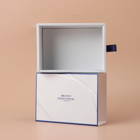 Boîte à tiroirs BRAVO faite à la main haut de gamme personnalisable 88,2g 16,2x6x11,6cm avec doublure en éponge enduite, pelliculage brillant, gaufrage et paillettes