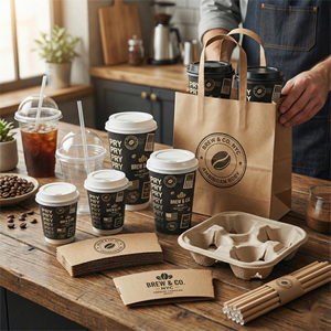 Vaso de Papel Cuadrado Personalizado para Bebidas Calientes, Vaso Desechable para Café para Llevar, <span class=keywords><strong>Taza</strong></span> de Papel, Gobelet en Papier, Becher - Product Image 4