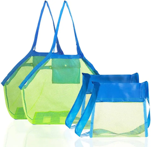 Factory Reusable Sand Beach Toys Mesh <strong>Bag</strong> Foldable Mesh Tote <strong>Bag</strong> for Holding Children's Toys Storage - Product Image 1