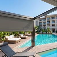 Rideau de terrasse extérieur résistant aux UV pour piscine