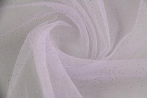 Tela de encaje de malla para vestido de novia y <span class=keywords><strong>baile</strong></span>, 100% nailon, brillante, dorado, brillante, con pegamento, polvo, tul, gran oferta - Product Image 3