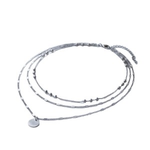 Collana a Tre Strati con Perline per Donne, Catena Minimalista Scintillante per la Clavicola, Gioielli alla Moda - Product Image 5