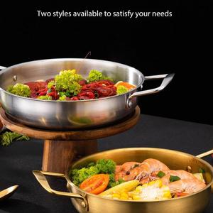 Marmite peu profonde en acier inoxydable de style coréen <span class=keywords><strong>pour</strong></span> soupes de fruits de mer, ramen, petits hot pots, nouilles instantanées et homards - Product Image 5