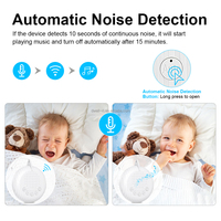Haut-parleur sans fil portable Machine sonore à bruit blanc pour bébé avec détecteur de pleurs et minuterie