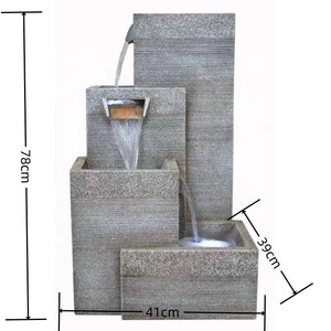 Fuente <span class=keywords><strong>de</strong></span> <span class=keywords><strong>Agua</strong></span> Grande <span class=keywords><strong>para</strong></span> Exteriores con Luces LED, Decoración Minimalista <span class=keywords><strong>para</strong></span> Jardín, Patio, Entrada y Paisajismo - Product Image 2