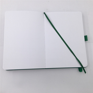 Carnet personnalisé à couverture rigide A5 en lin, impression en couleur, papier épais 160 g/m², ligné à pois, vente en gros - Product Image 5