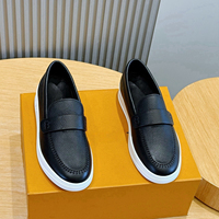Mocassins Penny en daim souple pour hommes, importés d'Italie, authentiques, à enfiler, semelle extérieure blanche antidérapante, chaussures décontractées et habillées