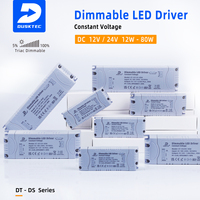 Driver LED dimmable 5-en-1 Triac 24V 40W, alimentation basse tension, transformateur de gradation pour bande LED, variateur mural