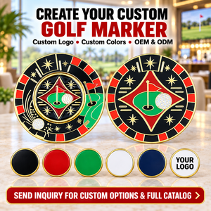 Marqueur de balle de golf magnétique de nouvelle conception avec marqueur central amovible de 25 mm pour les cadeaux de tournoi de golf - Product Image 6