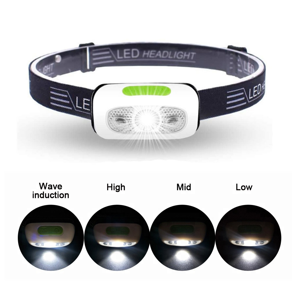 Новое поступление, водонепроницаемый светодиодный головной фонарь COB высокой мощности, 5 Вт, светодиодный головной мини-фонарь, перезаряжаемый Головной фонарь с датчиком движения