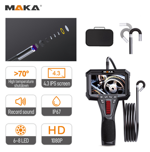 MAKA IP68 nouvelle tête de caméra rotation élevée de la <span class=keywords><strong>sonde</strong></span> 270 ° avertissement de température caméra endoscopique industrielle système de caméra endoscopique - Product Image 2