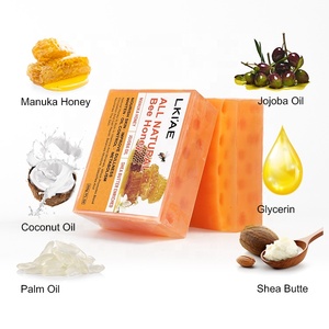 Lkiae miele e avena produttore di sapone quadrato 200G estratto di cera d'api schiuma ravvivare idratare il viso sapone naturale - Product Image 2