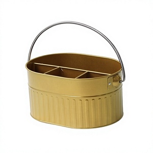Newest Design Metal <b>Cutlery</b> Holder With 4 Compartment Finest Quality Oval Shape <b>Cutlery</b> Holder In India - Product Image 1