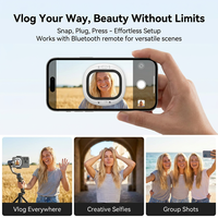 Layar Monitor Selfie Magnetik 2.1 Inci Nirkabel untuk Kamera Belakang, Layar Vlogging dengan Remote Control untuk iPhone Android